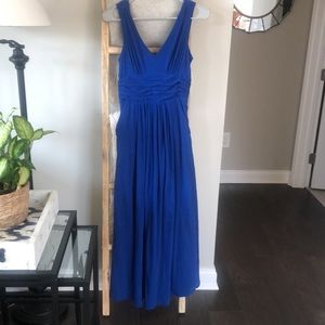Anthropology- Edme & Esyllte royal blue long dress.
